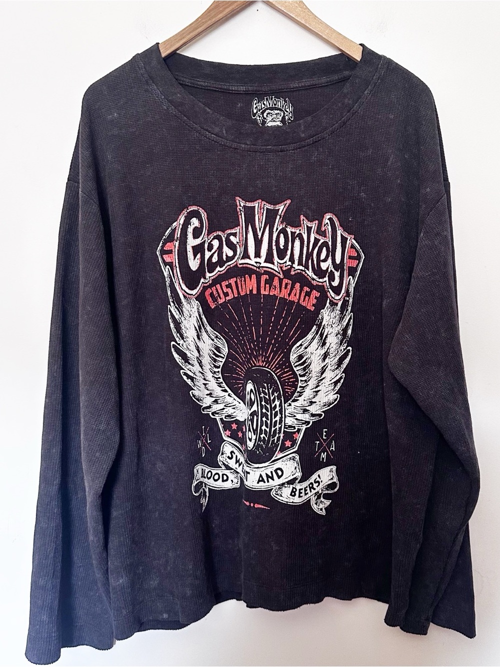 Urban Outfitters Urban Outfitters Gas Monkey Garage Graphic Thermal Long Sleeve